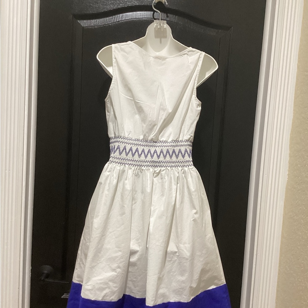 Kate Spade White and Blue Midi Dress - Picture 5 of 8